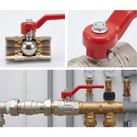 Vanne à boisseau sphérique en laiton forgé YOD OEM, filetage NPT femelle, poignée longue, à passage complet de 1/2 à 3/4 pouce, pour eau, gaz, irrigation et plomberie