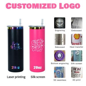 Powder Coated 20Oz Electroplated Straight Double Wall Stainless Steel Vacuum Insulation Insulated Travel Tumbler <b>Coffee</b> Cup Mug - Product Image 4
