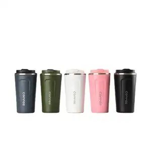 Benutzer definiertes Logo 380ml Doppelwandige Sublimation Reise isolierte Kaffee thermos becher mit Schraub deckel