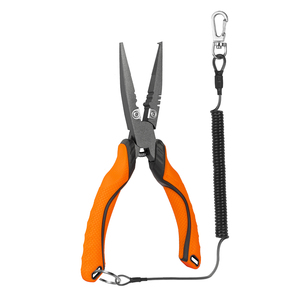 Nouvelles pinces de pêche multi-usages de 11 pouces en acier au carbone courbé, avec mâchoires en alliage, coupe-<span class=keywords><strong>ligne</strong></span> et décolle-ring, avec poignée TPR, outil d'extérieur - Product Image 5