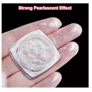 Nail Art Salon Chrome Pearl Aurora Powder para <span class=keywords><strong>uñas</strong></span> acrílicas Resina Super White Glitters Pigmento con <span class=keywords><strong>efecto</strong></span> espejo - Product Image 5