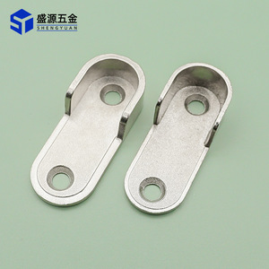 Shengyuan Zinc Alloy Flat Tube Coat Holder 16mm <b>Wall</b> <b>Mount</b> Nickel Plating For Home <b>Cabinet</b> Wardrobe Hardware - Product Image 2