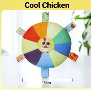 Dischi Volanti Interattivi a Forma di Cartone Animato, Giocattoli <span class=keywords><strong>da</strong></span> Masticare per Cani, Peluche con Motivo Girevole, Campanelli e Resistenza ai Morsi - Product Image 3