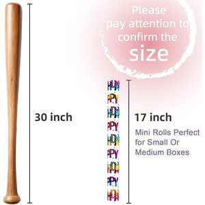 Happy Birthday Wrapping Paper Roll 17 Inch X 16.5 Feet Colorful Foil Rainbow Pattern Single Side Gift <b>Wrap</b> - Product Image 3