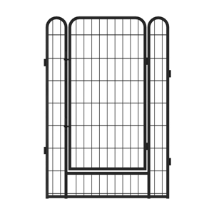 คอกสุนัขทำจากโลหะสำหรับสุนัขที่มีประตูขนาด40นิ้ว12แผงสำหรับสุนัขออกกำลังกายสัตว์เลี้ยงกรงสุนัขกลางแจ้ง - Product Image 4