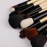 Pinceles de maquillaje personalizados pelo natural pelo sintético tubo de aluminio mango de madera maciza 20 piezas Live Beauty serie completa pinceles de maquillaje