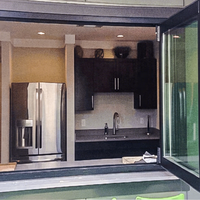 Ventana Corredera de PVC Personalizable de Fábrica, Ventana Plegable para Cocina y Balcón, Función Antiviento