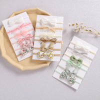 6 pièces bébé cheveux accessoires filles mode toutes sortes de bébé bandeau ensemble papier carte élastique nouveau-né arc bandeau ensemble