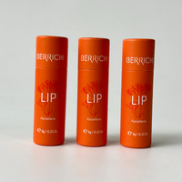 Emballage de baume à lèvres en carton kraft naturel biodégradable et recyclable, impression colorée, 10g, vente en gros