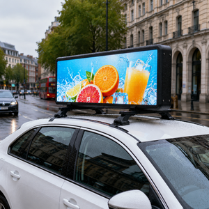 Écran publicitaire sur le toit des taxis, écran LED mobile double face P2.5, écran étanche, contact Wi-Fi - Product Image 2