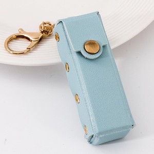Étui à rouge à lèvres en cuir mignon et tendance, sac à rouge à lèvres, porte-clés avec <span class=keywords><strong>mini</strong></span> miroir de maquillage, porte-clés pour baume à lèvres, accessoires de maquillage - Product Image 3