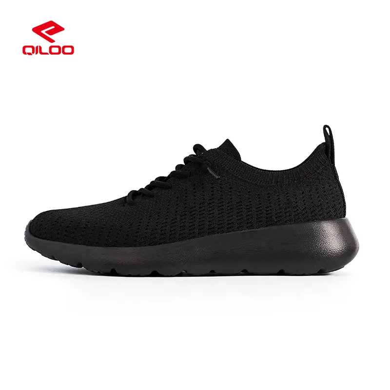 QILOO yüksek kalite nefes hafif spor ayakkabılar uçan dokuma Sneakers erkekler kadınlar için yaz yürüyüş ayakkabısı EVA astarı ile