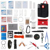 Trousse médicale de premiers soins de survie pour camping en plein air étanche avec accessoires d'urgence pour la randonnée et les situations de survie