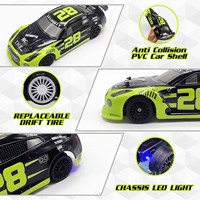 Camion RC électrique haute vitesse à l'échelle 1:14, 2,4 GHz, avec chargeur et câble USB, portée de 50 m, voiture de course tout-terrain pour enfants