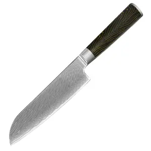 Японские кухонные ножи VG10 Дамасская сталь Santoku нож инструменты для приготовления пищи