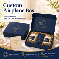 Boîtes en papier ondulé de couleur personnalisée conception d'avion pliable pour vêtements chaussures chapeaux boîtes d'emballage de livraison express