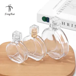 Hot Sale Clear Perfume Round Sub-bottling 50ml 100ml Glass Spray Perfume Bottle Empty Bottle