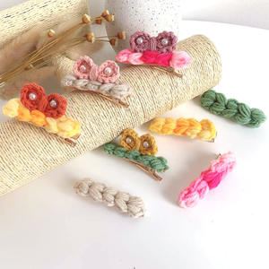 Tschick – épingles à <span class=keywords><strong>cheveux</strong></span> en tricot de laine pour bébé, pinces à <span class=keywords><strong>cheveux</strong></span>, nœuds pour fille, <span class=keywords><strong>Barette</strong></span> pour enfant, épingles d'hiver pour filles, accessoires pour enfants, pince à <span class=keywords><strong>cheveux</strong></span> rétro - Product Image 3