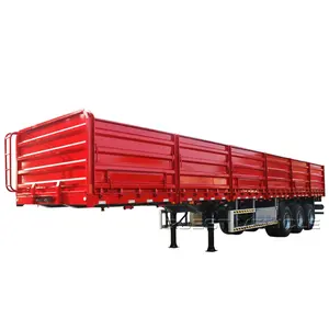 High-Sided Semi-Trailer with Drop Side Body Grain Hopper Trailer Made of Steel Featuring 12r22.5 Tyres for Sale in Mauritius