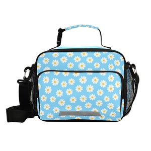 Cute Daisy Lunch Bag <b>for</b> Women & Girls - 6L Insulated <b>Cooler</b> Tote with Adjustable Shoulder Strap and <b>Backpack</b> Buckle, Leakproof - Product Image 3