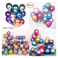 Ballons en latex ronds en métal chromé, 5 "10" 12 "18" 36 ", vente en gros, ballons en latex pour fête, jouets d'anniversaire, décoration de fête