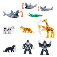 Bloques de Construcción de Castillo Medieval, Caballero, Animales Africanos: Elefante, Tigre, Camello, Ciervo, Oso, Dragón, Caballo, Soldado, Oveja, Jabalí, Juguete MOC, Regalo