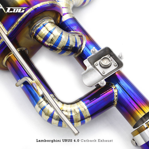 Sistema de Escape Boska Catback para Lamborghini URUS 4.0 2018-2023, Tubos de Titanio, Válvula OEM, Silenciador, Puntas Azules Quemadas - Product Image 5