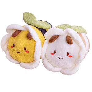 Venta caliente Ins Plush Fuzzy Bumble Bee Animal relleno hogar Decoración sofá suave <span class=keywords><strong>Anime</strong></span> abeja con flor almohada juguete - Product Image 1