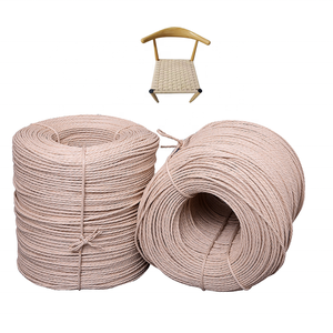 Cuerda de papel de 3 hebras, corda de tres fios, Natural, marrón, negro, café, trenzada, gran stock - Product Image 2