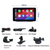 Écran intelligent 7 pouces pour voiture avec Carplay/Android Auto, connexion FM/AUX/BT, Mirror Link, garantie 1 an