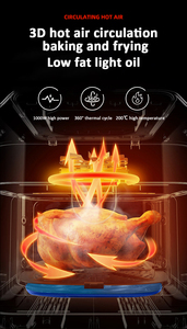 HUINING fabrikasının yeni stil çift bölge hava fritöz 4L + 4L akıllı dijital kontroller ve ayrı odalar ile çift sepet - Product Image 6