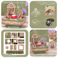 Kit de boîte à musique rotative en bois DIY Waltz Garden, puzzle 3D maison miniature, jouet écologique, décoration intérieure, livraison rapide