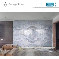 Dalles de marbre gris Bruce polies modernes pour la décoration d'hôtel
