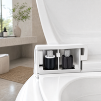 Siège de toilette moderne Uniwise à fermeture douce, amortisseur rotatif silencieux, plaque de couvercle, quincaillerie de salle de bain OEM