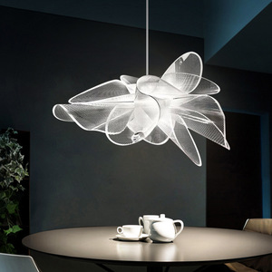 Lampadario a fiori in ferro stile nordico Post-moderno semplice design lampada a sospensione per sala espositiva della galleria d'arte dell'home Office - Product Image 1