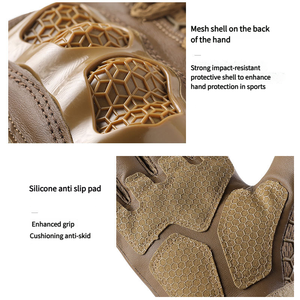 Guantes tácticos de Ciclismo de medio dedo con carcasa de malla Guantes de equitación para deportes al aire libre - Product Image 3