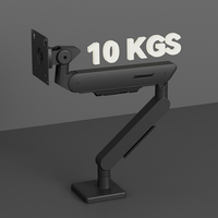 Bras de moniteur unique ergonomique de haute qualité 17-32 pouces ressort mécanique support réglable gestion des câbles propres