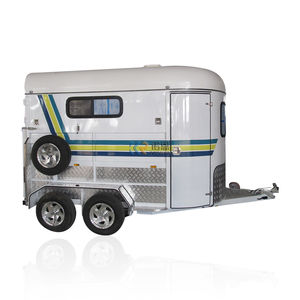 Remolque Europe Float estándar australiano para 2 caballos con área de alojamiento y carga en ángulo - Product Image 3