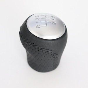 Leather Gear <b>Shift</b> <b>Knob</b> For Nissan Qashqai 6 Speed Manual Transmission Ergonomic Design With Stitched Perforated Cover - Product Image 4