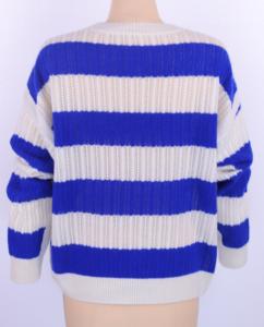 Fabricant 100% cachemire luxe <span class=keywords><strong>pull</strong></span> <span class=keywords><strong>rayé</strong></span> fantaisie point <span class=keywords><strong>pull</strong></span> logo personnalisé ras du cou <span class=keywords><strong>pull</strong></span> femme-échantillon pas à vendre - Product Image 2