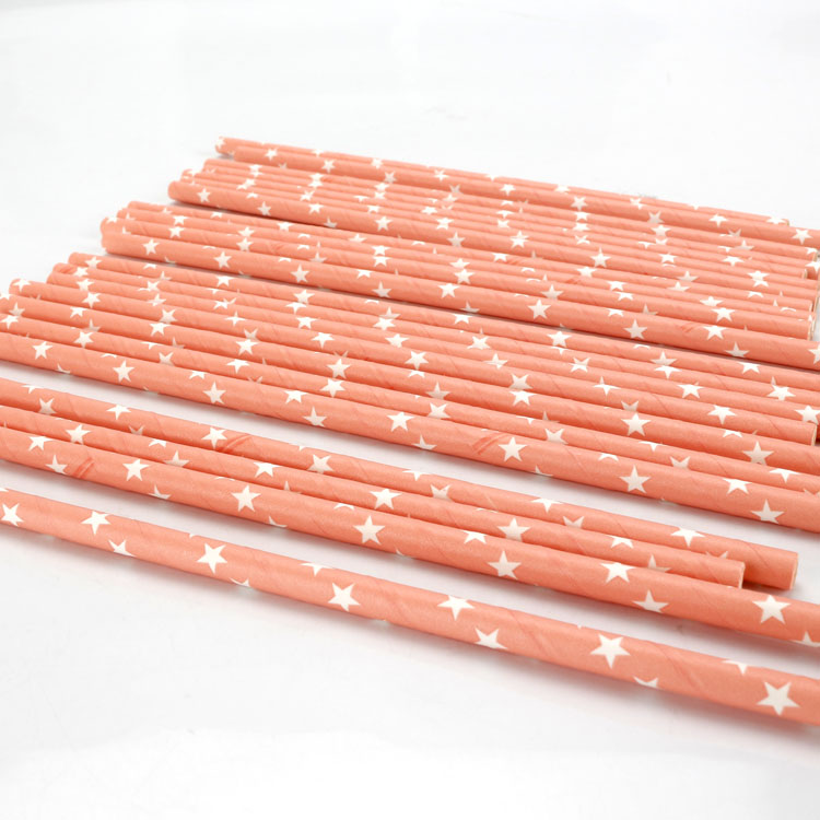 Eco-Friendly Disposable Kraft Paper Straw Biodegradable Bubble Tea Straw Individually Wrapped for for Juice Coffee Beverages