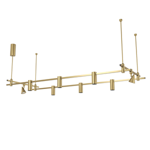 Copper Track <b>light</b> accessories Hotel LED Track Lighting Modern Brass Remote Dimmable Intelligent Elegant Minimalist Style - Product Image 3