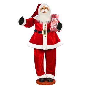 Babbo Natale musicale fatto a mano Animatronic per la fabbrica di natale-regali di Natale diretti sventolando babbo natale danza con musica - Product Image 5
