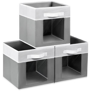Caja de Almacenamiento de Ropa Plegable de Tela de 3 Piezas con Diseño Abierto y Asa, Venta al Por Mayor - Product Image 1