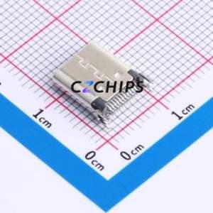 HC-TYPE-<b>C</b>-24P-CP1.0-5A-L9.25-01 USB Connector SMD Connector Type-<b>C</b> USB 3.1 Female <b>Clamp</b> Plate - Product Image 2