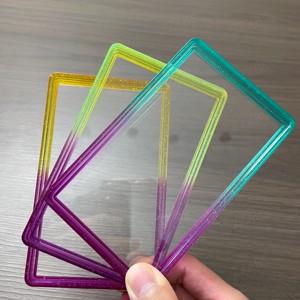 Protection antichoc pour slabs de cartes PSA, protecteur de carte en TPU dégradé, plaque arrière en acrylique transparent, 41 couleurs - Product Image 4