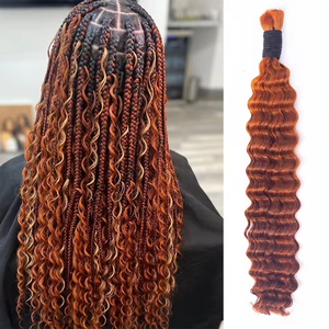 Cabello Humano para Trenzas con Cutícula Alineada, Ondulado Profundo, Cabello Humano Rizado a Granel para Trenzas Bohemias, 100% Cabello Humano para Trenzar - Product Image 4