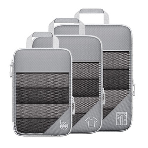 Kit de bolsas de viaje impermeables de estilo moderno, conjunto de bolsas de equipaje portátiles con cierre de cremallera transpirable, organizador de ropa para viajes - Product Image 1