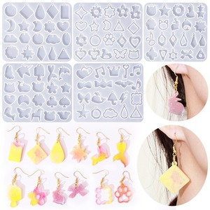 Molde de Silicona Geométrico Pequeño para Decoración Colgante, Joyería de Resina Artesanal, Corazón, <span class=keywords><strong>Estrella</strong></span>, Pendientes, Colgante para Espacios Pequeños - Product Image 2
