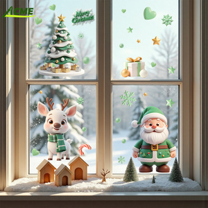 Giá bán buôn giáng sinh vui vẻ Windows <span class=keywords><strong>Stickers</strong></span> Santa Claus có thể tháo rời Vinyl Cây giáng sinh tường cửa sổ cửa bức tranh Tường Decal Sticker - Product Image 3